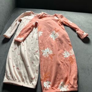 Carter's Floral Sleep Sacks - Pink and Light Pink